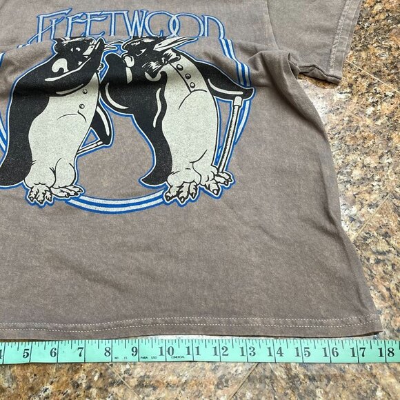 Fleetwood Mac Unisex Taupe Stone Washed T-Shirt Tee Rock Band Penguins Cotton S - Picture 9 of 9